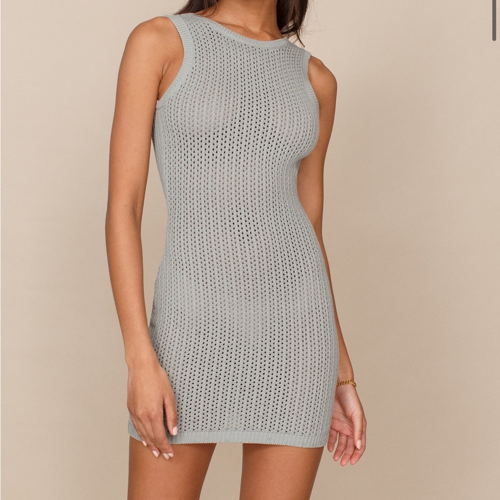 NTW - Reformation Ravello Open Knit Dress